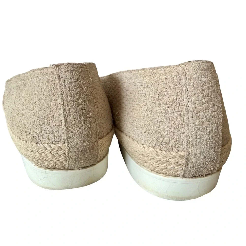 Donald‎ Pliner Womens Tan Suede Basketweave Espadrille Slip On Sneakers Size 9.5
